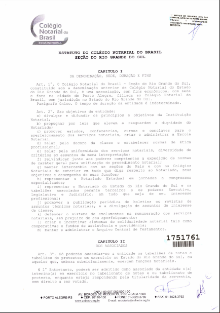 Estatuto Colégio Notarial do Brasil